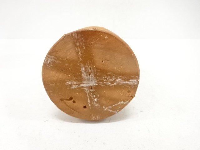  備前焼　吉本正造　緋襷　花入